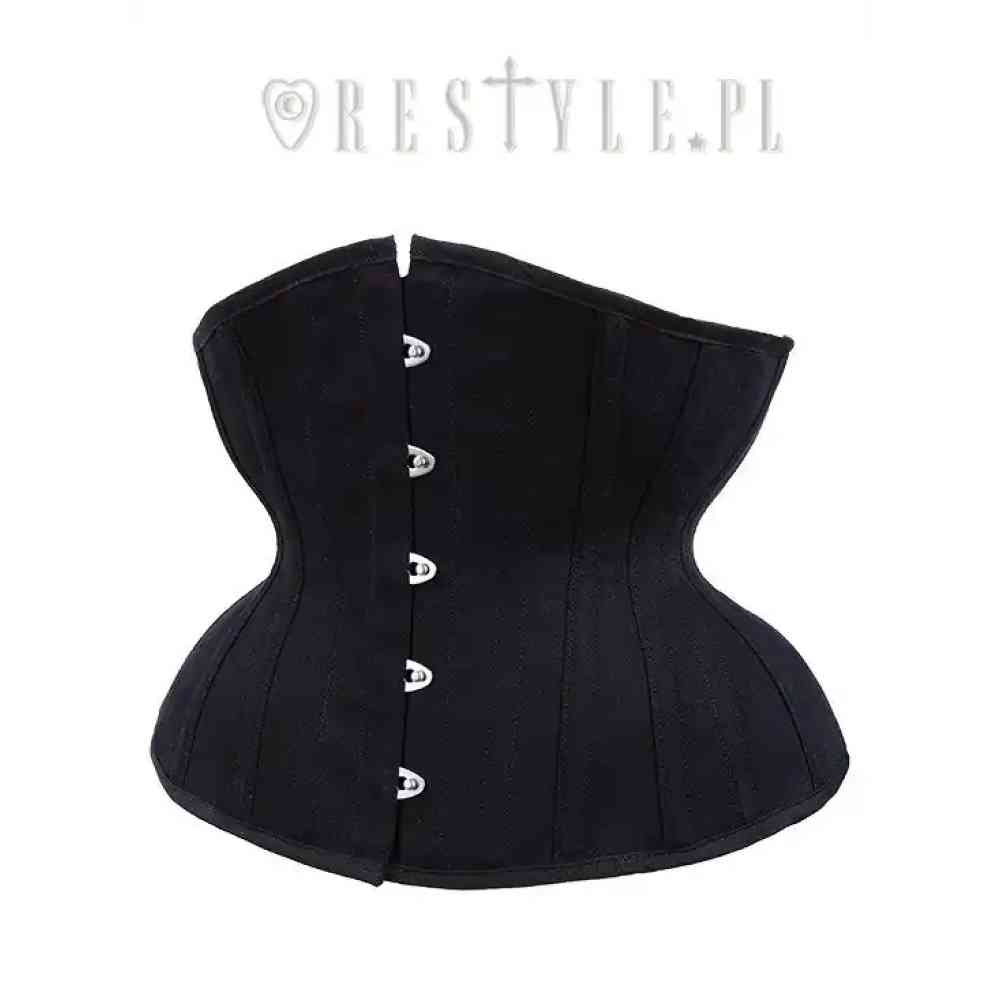 Restyle - CU7 Matte Gothic Hourglass Underbust corset - Black